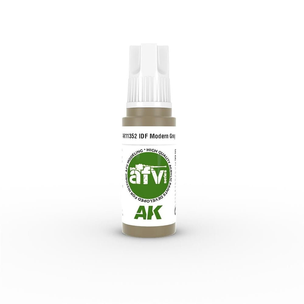 AK 11352 17 ml. IDF Modern Grey, AFV Serisi 3GEN Akrilik Model Boyası