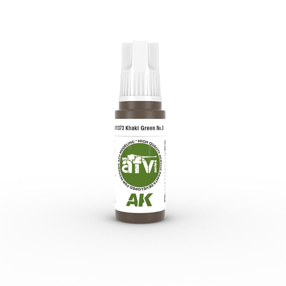 AK 11373 17 ml. Khaki green Nº3, AFV Serisi 3GEN Akrilik Model Boyası