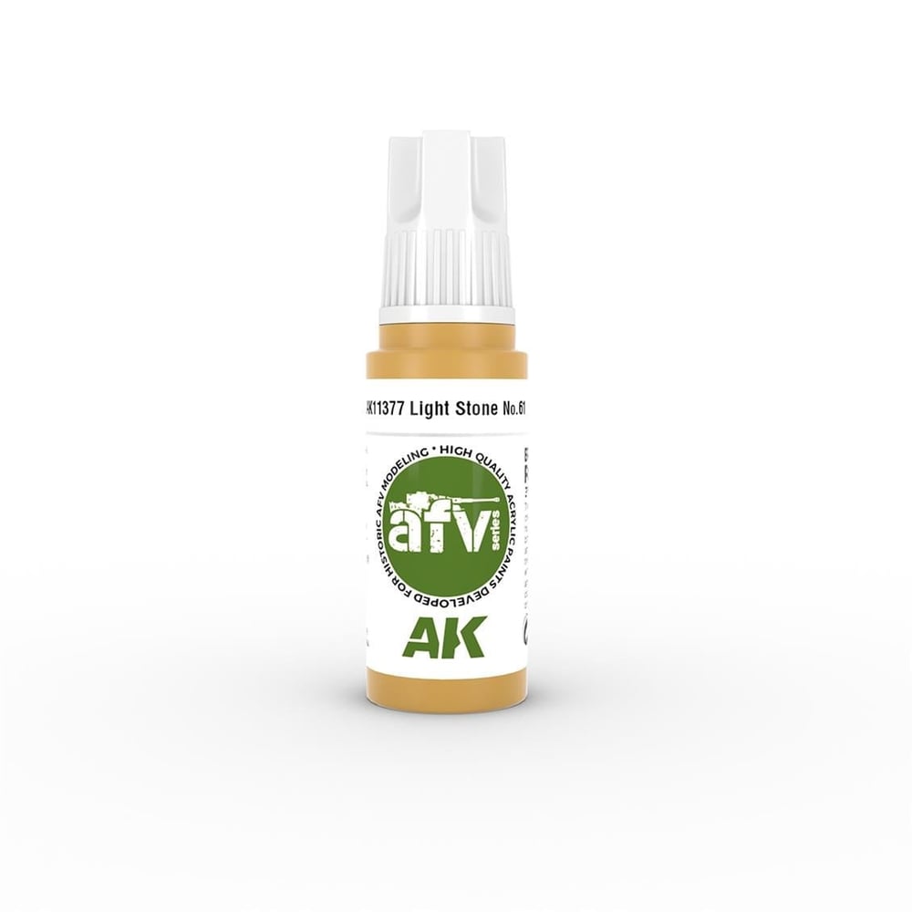 AK 11377 17 ml. Light Stone No.61, AFV Serisi 3GEN Akrilik Model Boyası