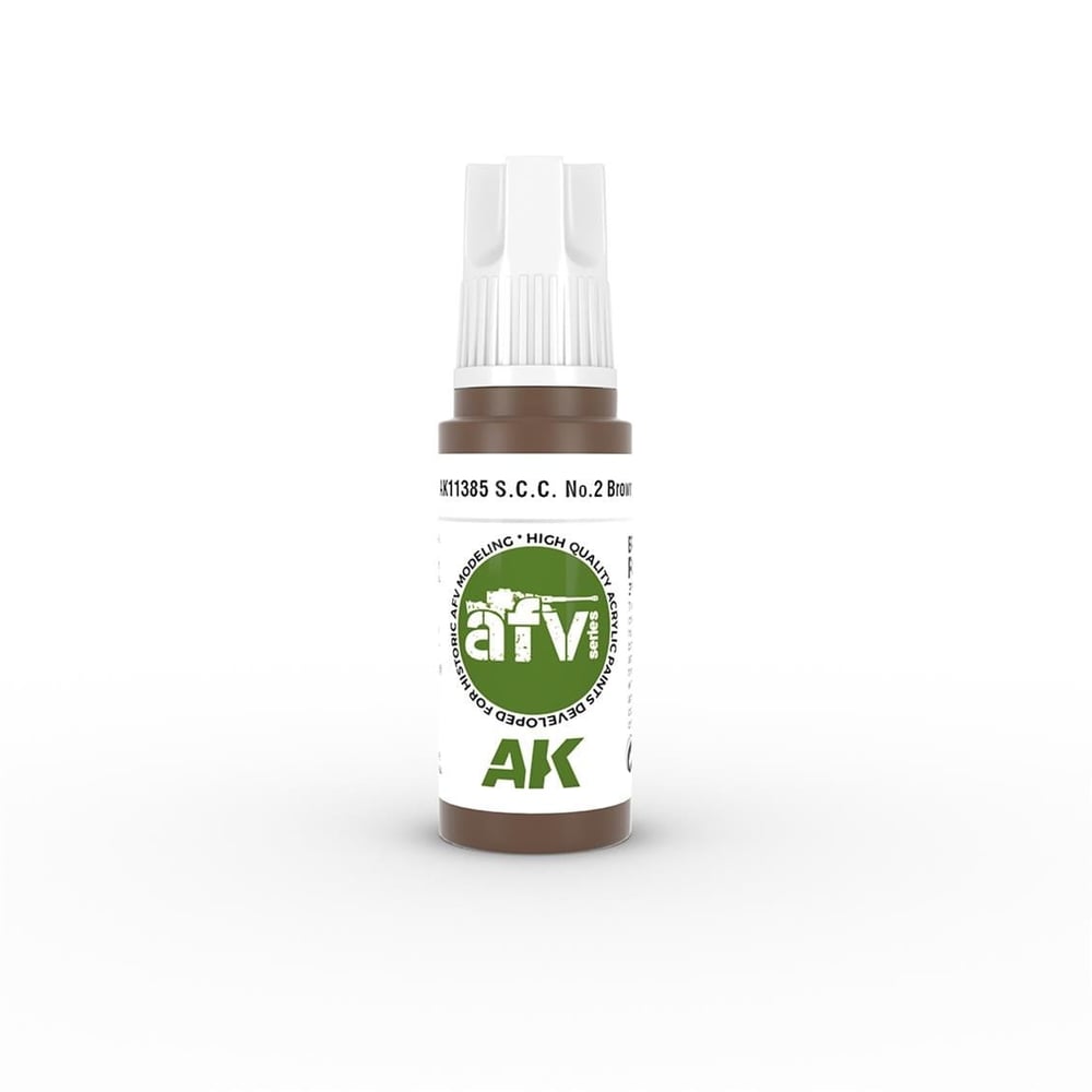 AK 11385 17 ml. S.C.C. No.2 Brown, AFV Serisi 3GEN Akrilik Model Boyası