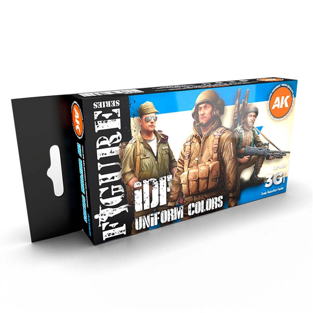 AK 11631 6 x17 ml. IDF Uniformalar, Akrilik 3GEN Model Boyası Seti