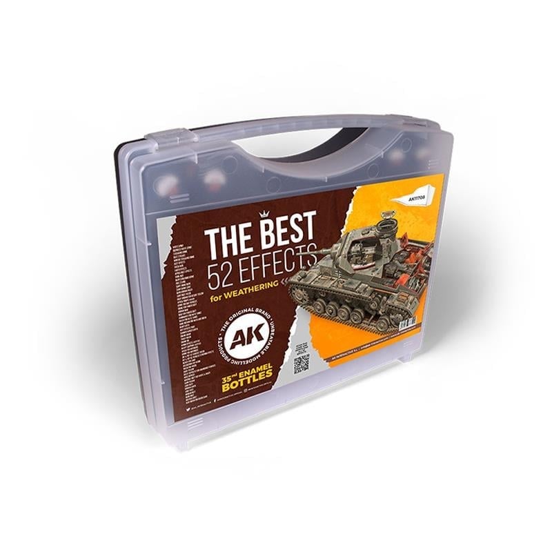 AK 117083G 35 ml. Eskitme Efekt Seti, Plastik Taşıma Çantalı, 52 Adet