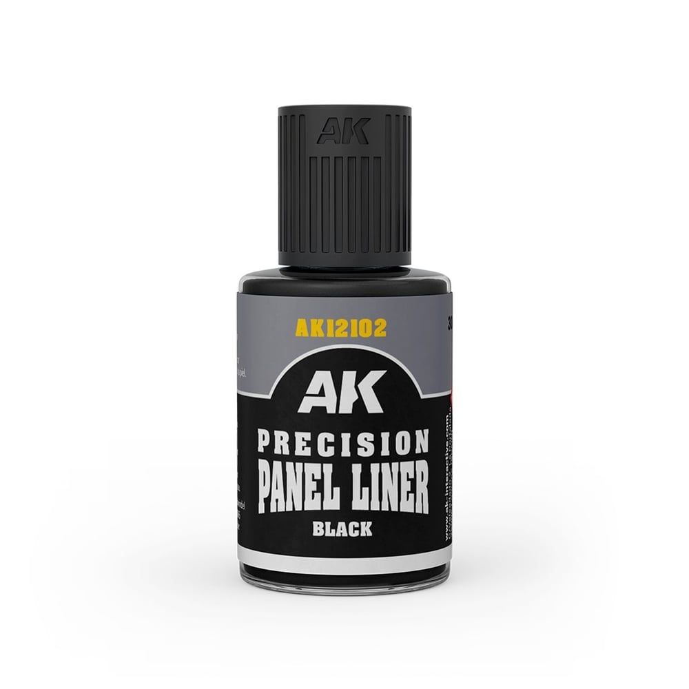 AK 12102 30 ml. Siyah Paneliner, Fırçalı Kapaklı, Enamel Boya