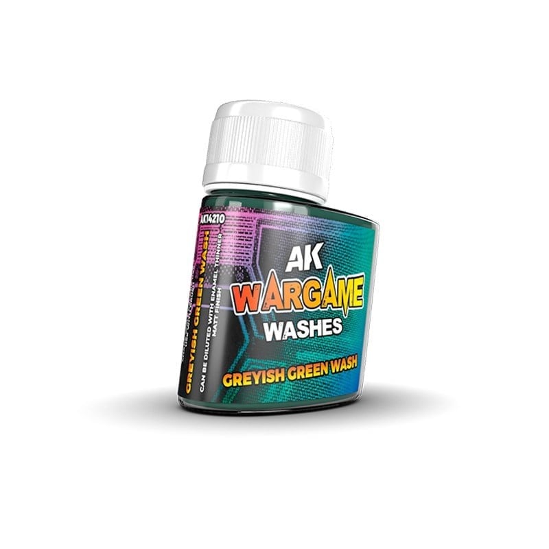 AK 14210 35 ml. Greyish Green Wash, Wargame Serisi Eskitme Efekti