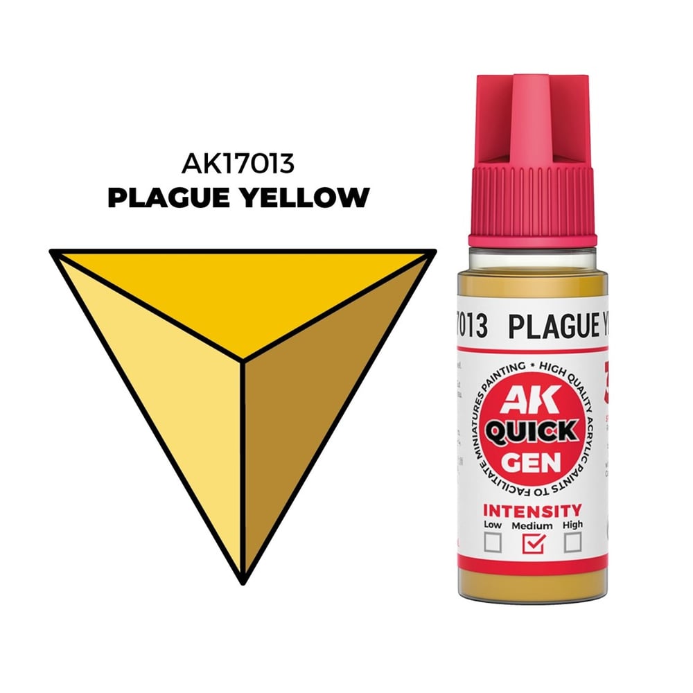 AK 17013 18 ml. Plague Yellow, QuickGen Serisi Akrilik Model Boyası