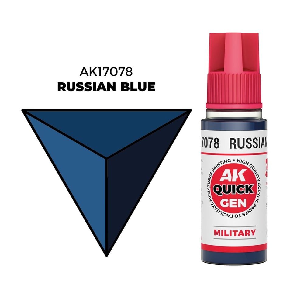 AK 17078 18 ml. Russian Blue, QuickGen Serisi Akrilik Model Boyası