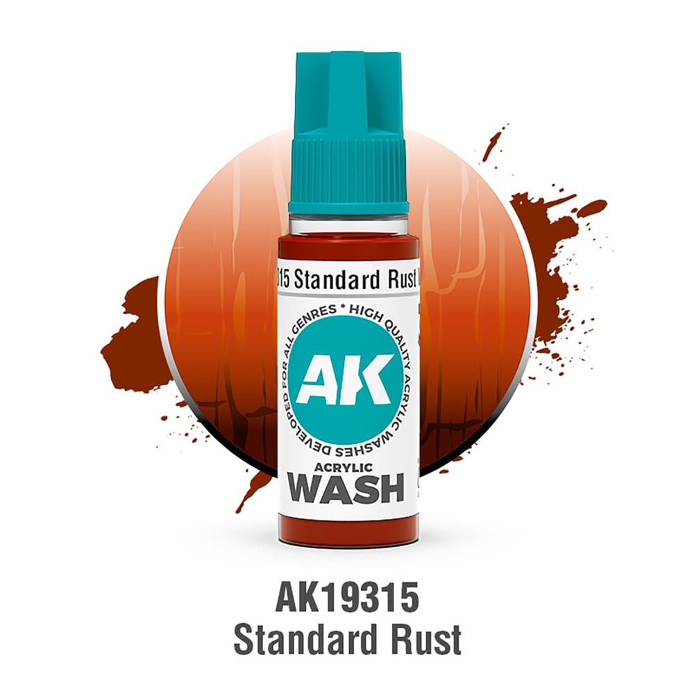 AK 19315 18 ml. Standard Rust Akrilik Wash (Yıkama Boyası)