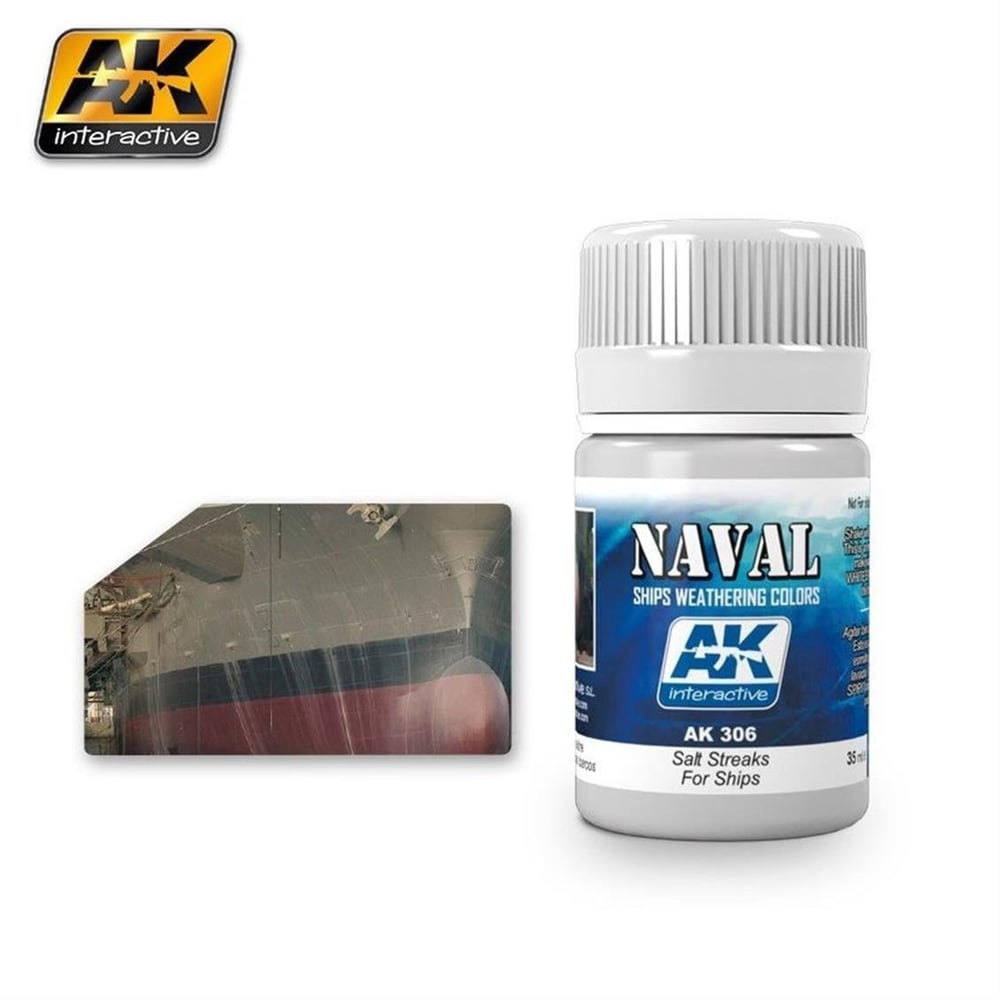 AK 306 35 ml. Gemi Gövdesi Tuz Çizgileri Efekti, Enamel Model Boyası
