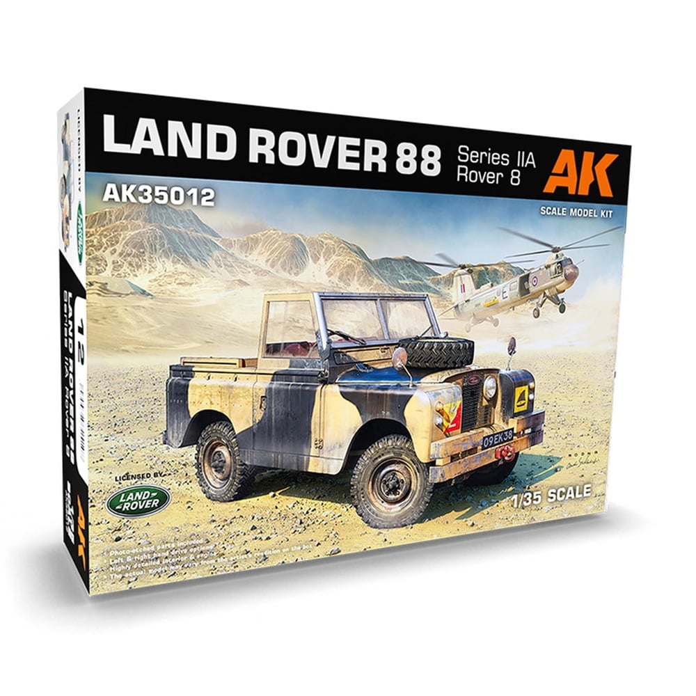 AK 35012 1/35 Ölçek, Land Rover 88 Series IIA Rover B (Üstü Açık Jeep), Plastik Model Kiti
