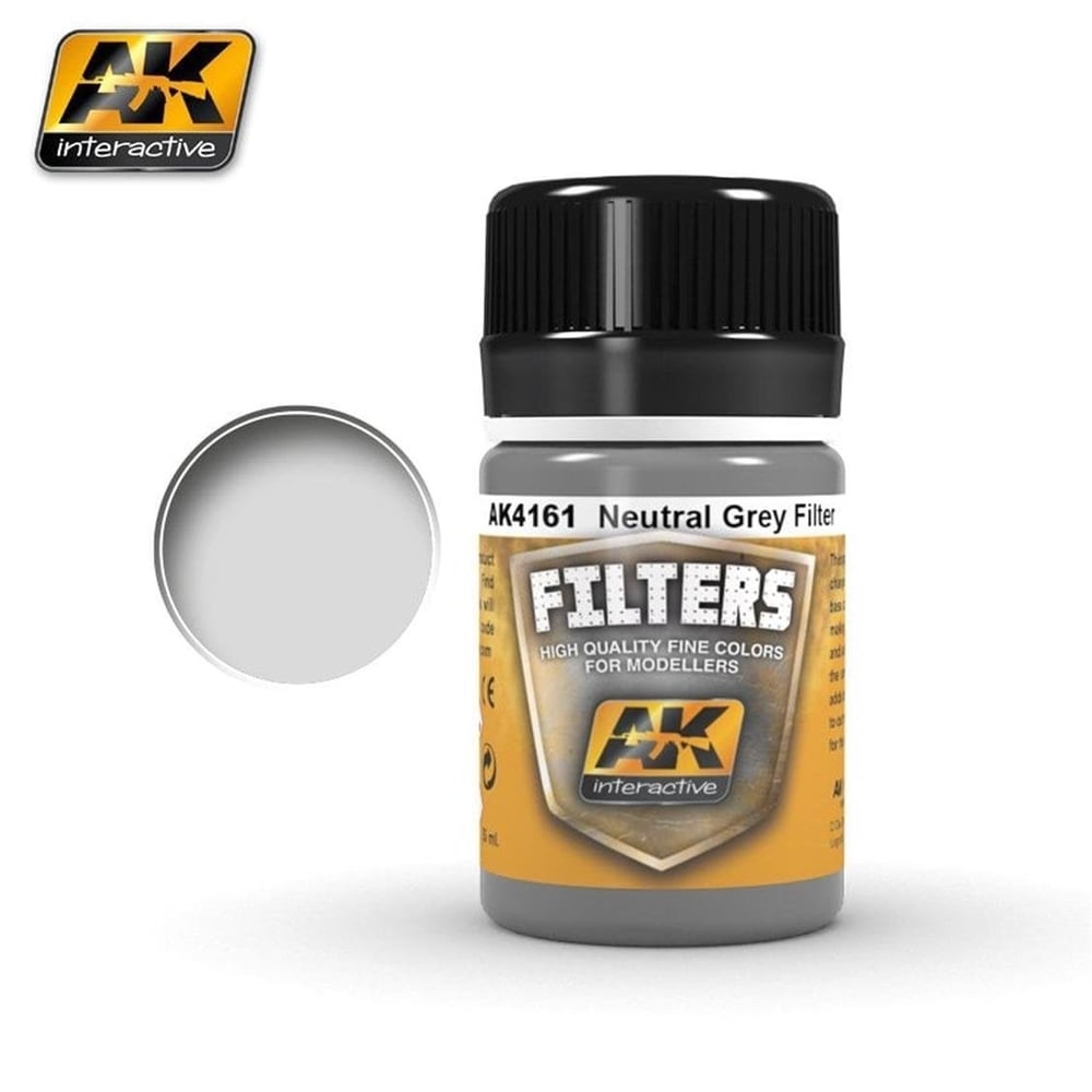 AK 4161 35 ml. Neutral Grey, Filters Serisi Enamel Model Boyası