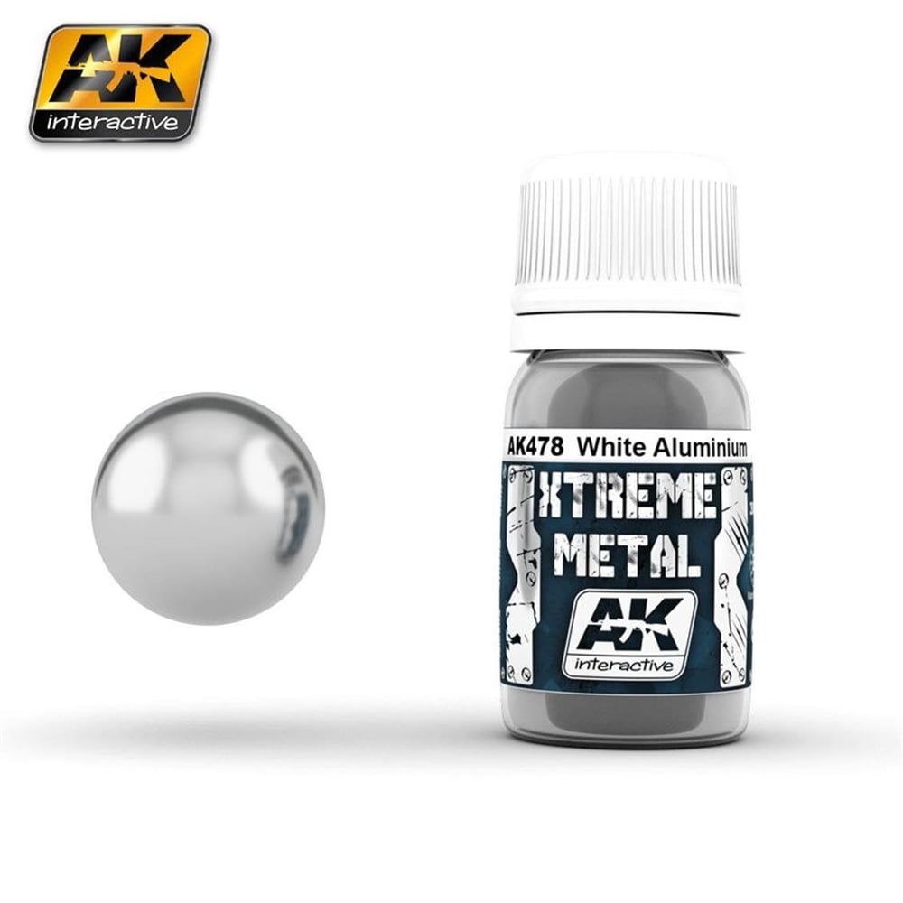 AK 478 30 ml. Beyaz Alüminyum Rengi, Xtreme Metal Serisi Model Boyası