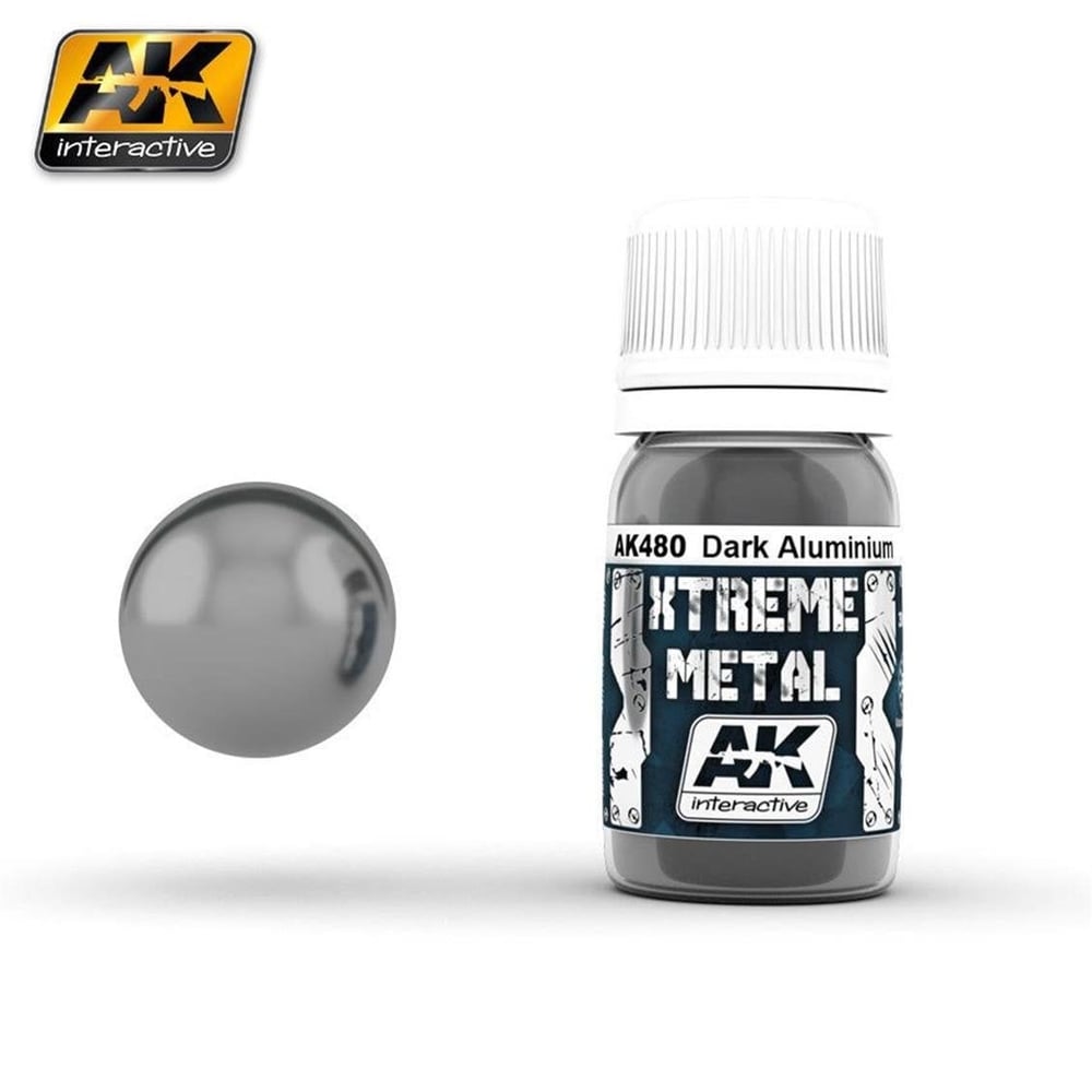 AK 480 30 ml. Koyu Alüminyum Rengi, Xtreme Metal Serisi Model Boyası