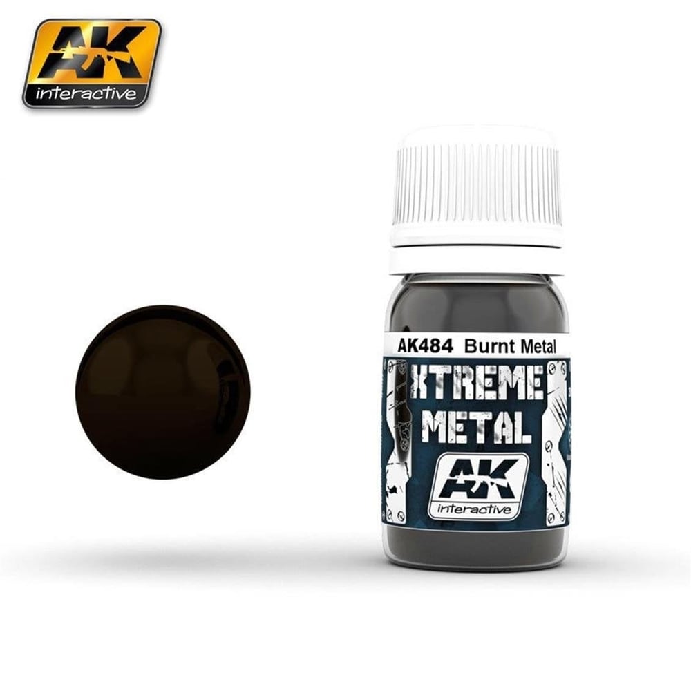 AK 484 30 ml. Yanmış Metal Rengi, Xtreme Metal Serisi Model Boyası