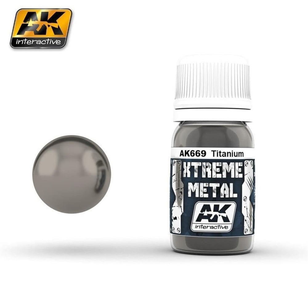 AK 669 30 ml. Titanyum Rengi, Xtreme Metal Serisi Model Boyası