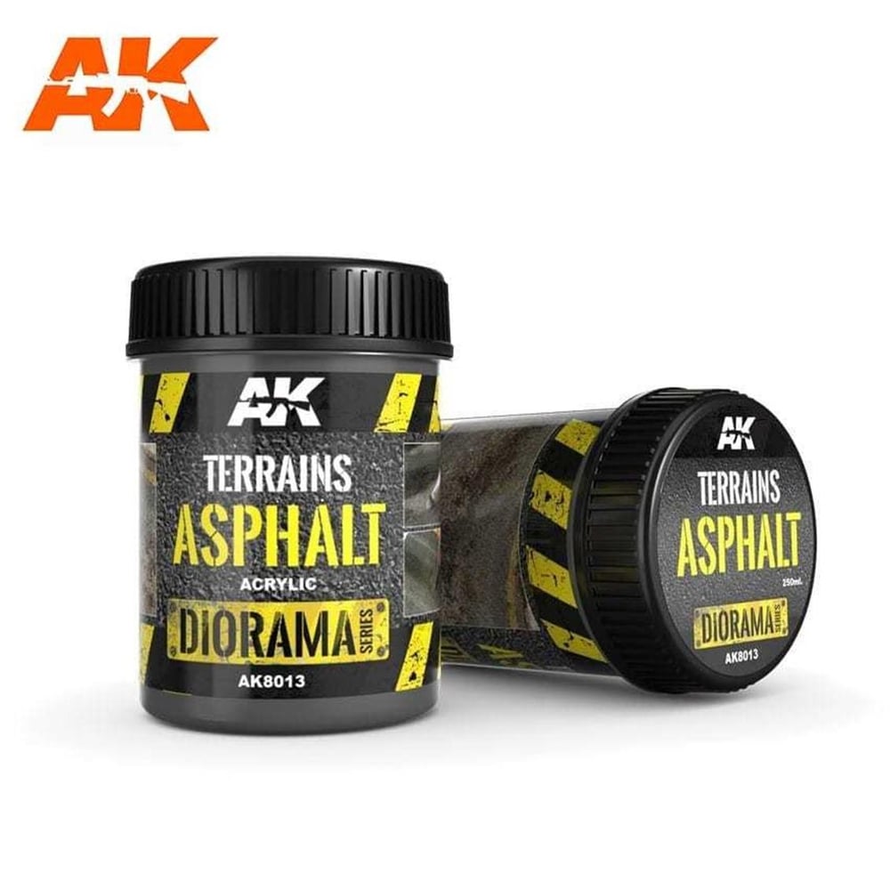 AK 8013 250 ml. Terrains Asphalt, Akrilik, Diorama Serisi Zemin Dokusu