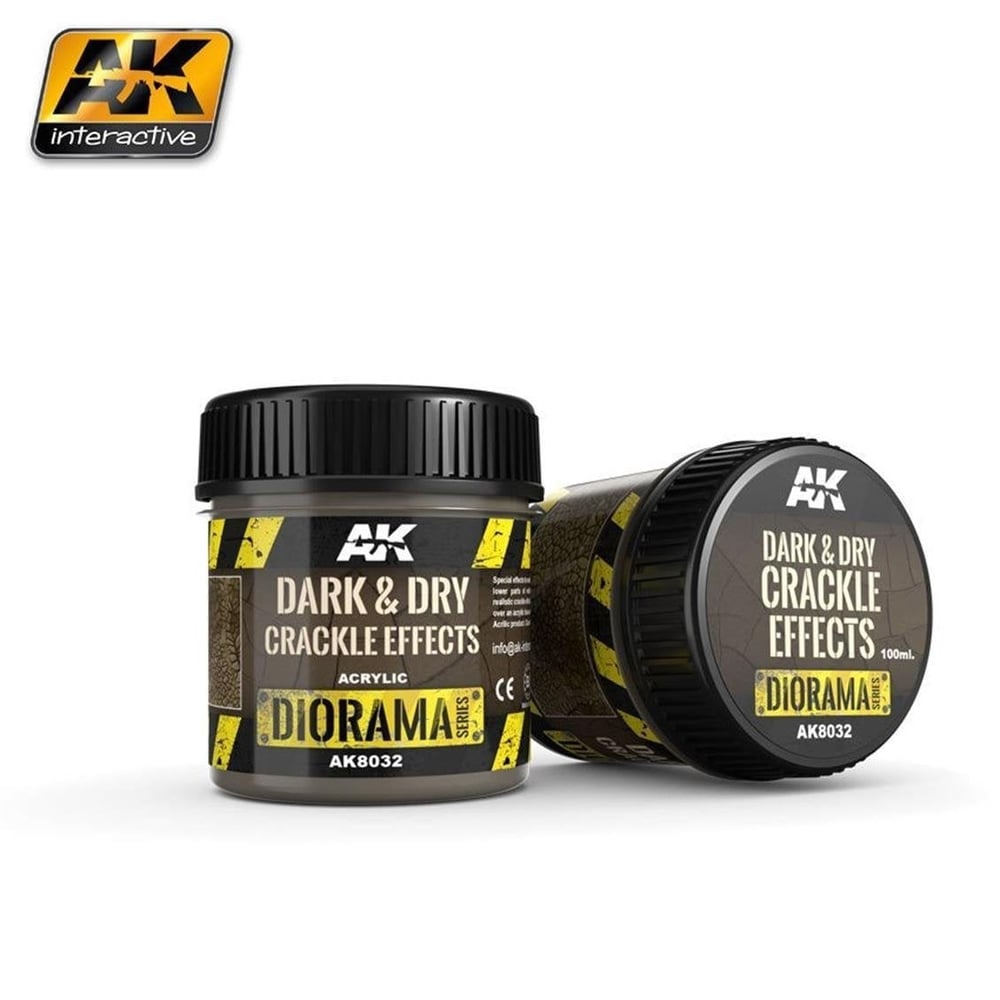 AK 8032 100 ml. Koyu ve Kuru Çatlak Efekti, Akrilik, Diorama Serisi Zemin Dokusu