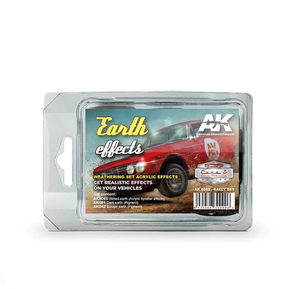 AK 8089 3x35 ml. Toprak Yol Efekti, Ralli Serisi, Enamel Model Boyası Seti