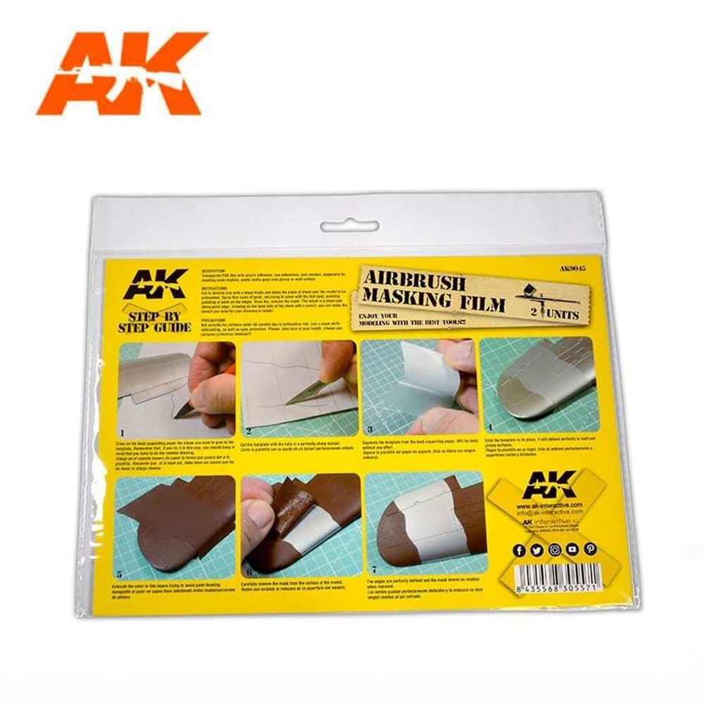 AK 9045 Airbrush Maskeleme Filmi, A4 Ebat, 2 Adet