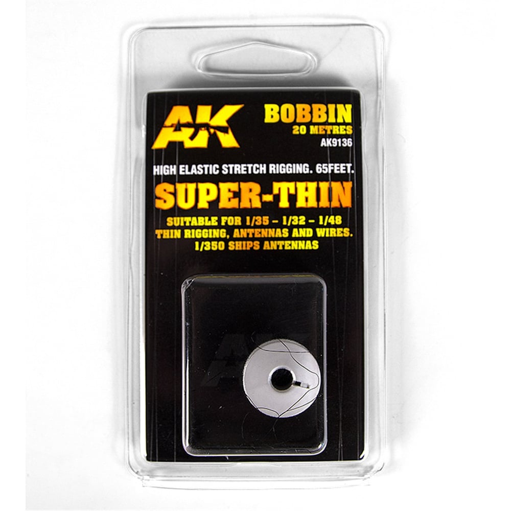 AK 9136 İnce 0,045 mm. Elastik Tel, Antenler İçin, 20 metre