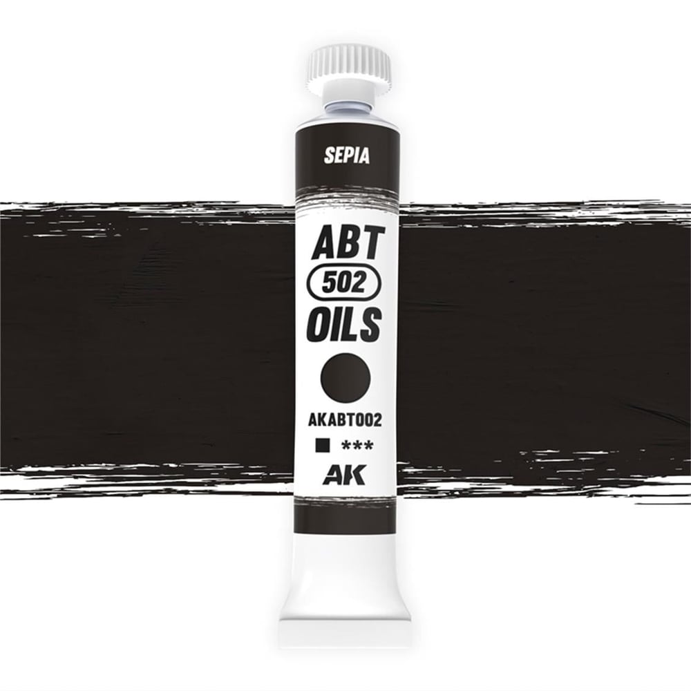 AK ABT002 20 ml. Yağlı Boya, Sepia