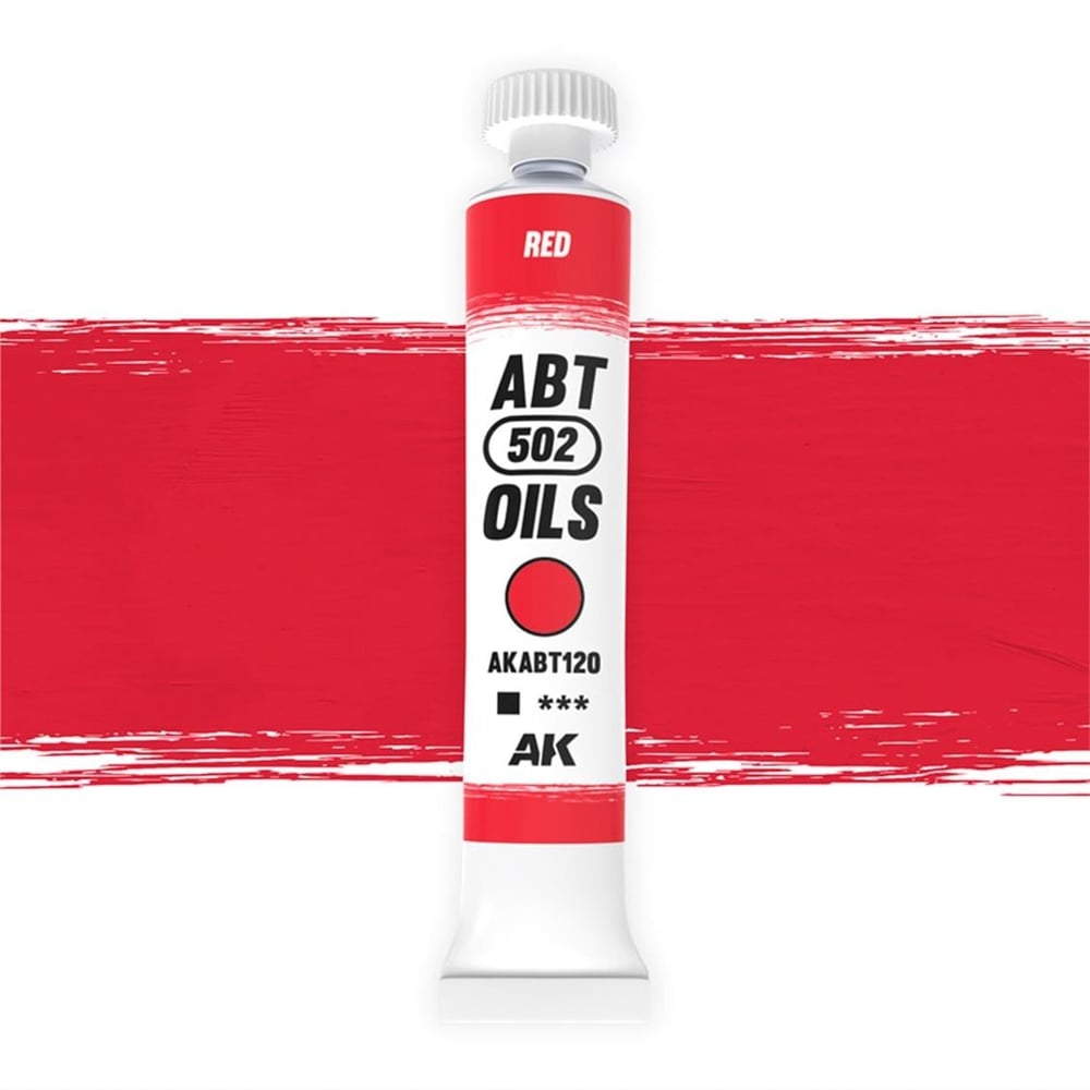 AK ABT120 20 ml. Yağlı Boya, Red