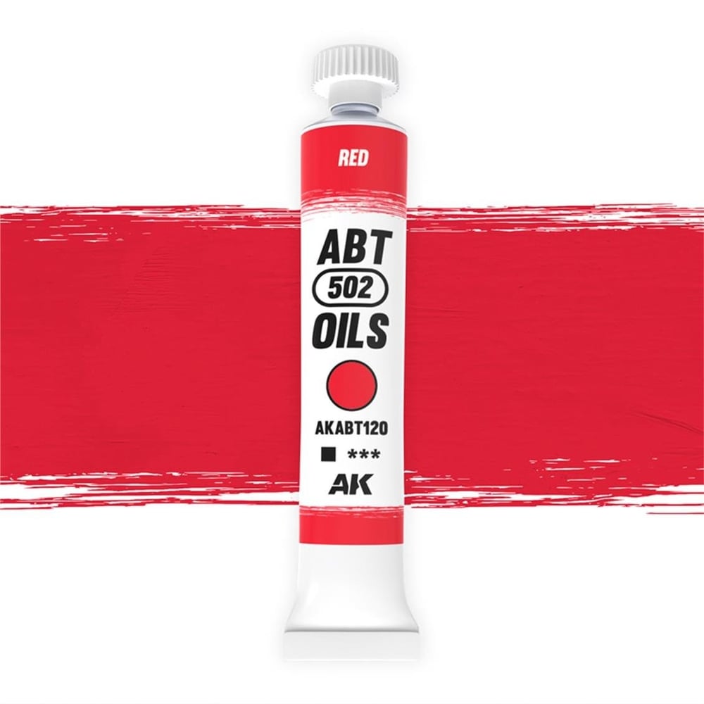 AK ABT130 20 ml. Yağlı Boya, Red