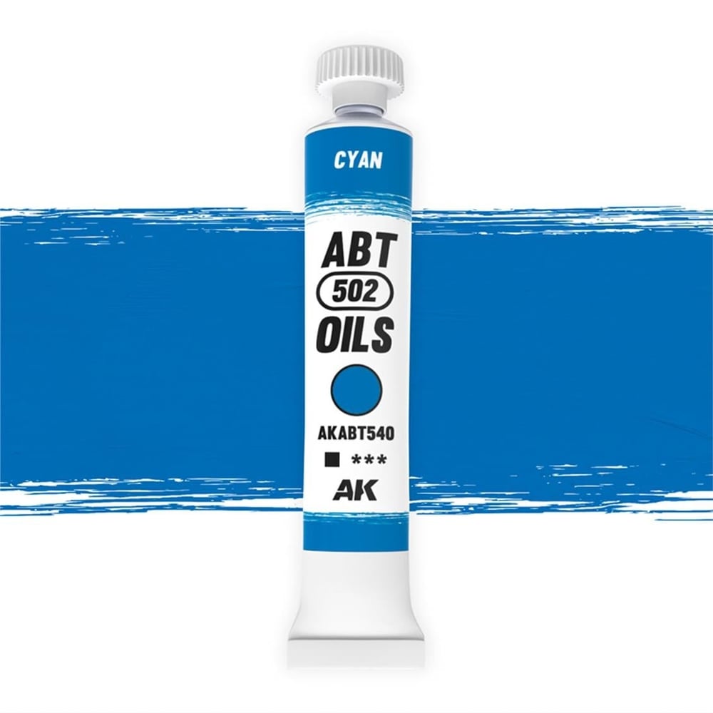 AK ABT540 20 ml. Yağlı Boya, Cyan