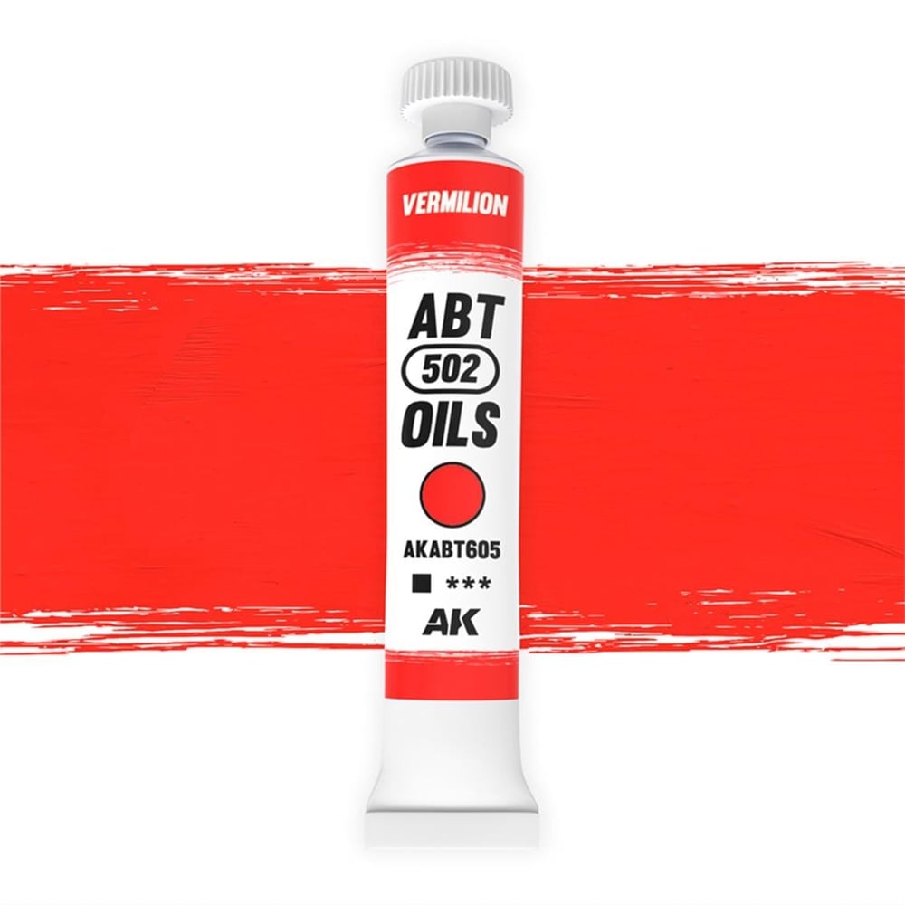 AK ABT605 20 ml. Yağlı Boya, Vermilion