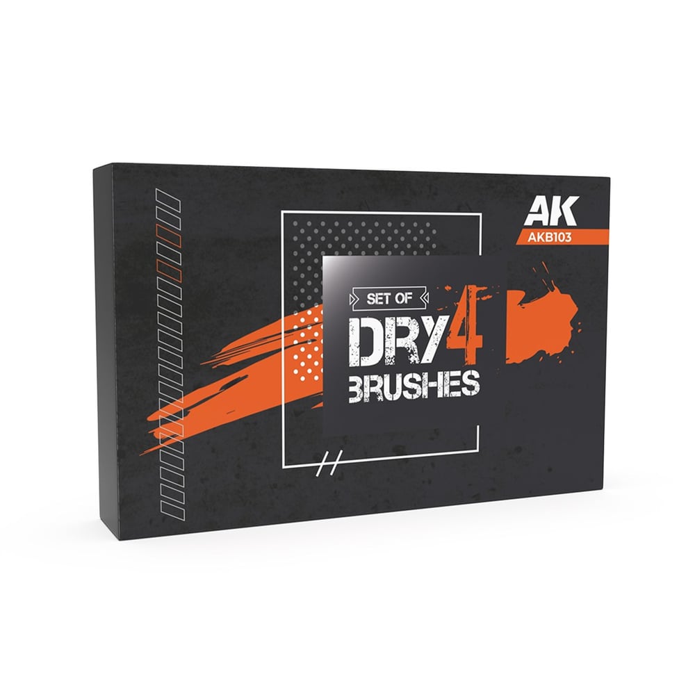 AK B103 Dry Brush Fırça Seti, 4 Adet