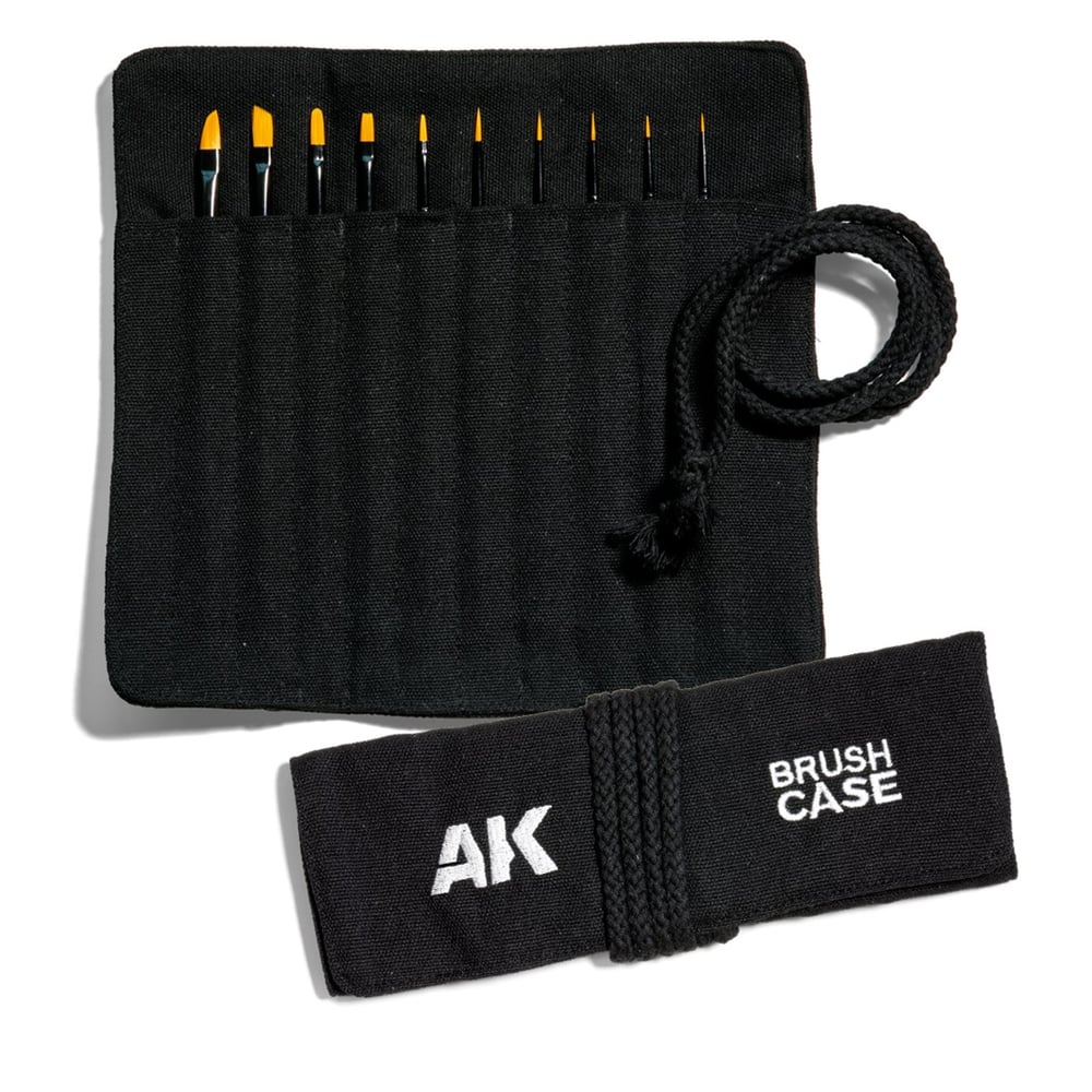 AK B110 Sentetik Fırça Seti, Kumaş Çantalı, 10 Afet
