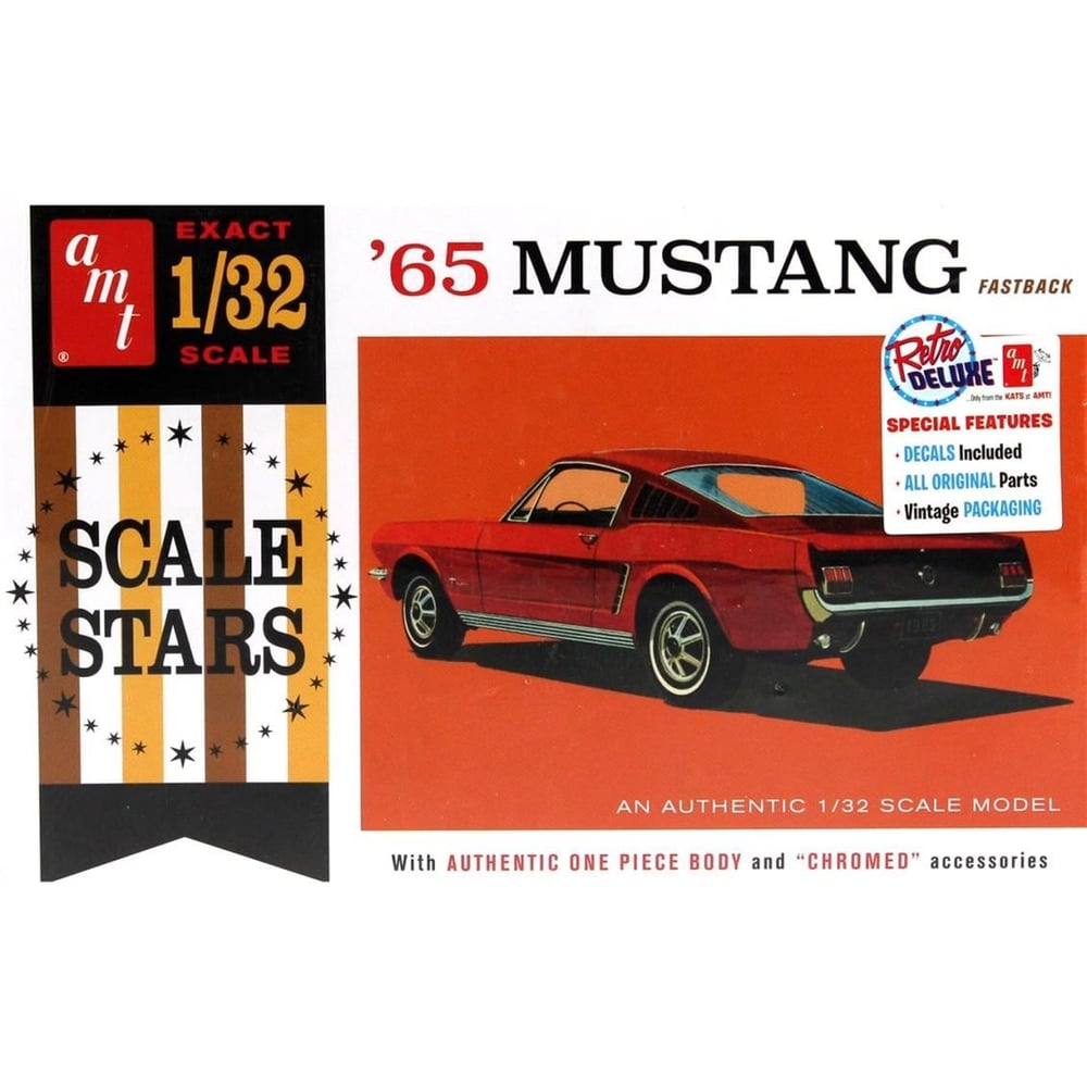 AMT 1042 1/32 Ölçek, 1965 Ford Mustang Fastback Araba, Plastik Model kiti