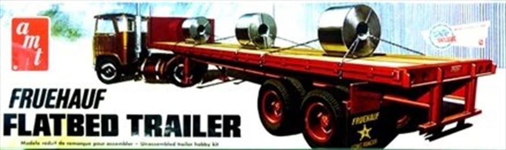 AMT 617 1/25 Ölçek, Fruehauf Flatbed Trailer