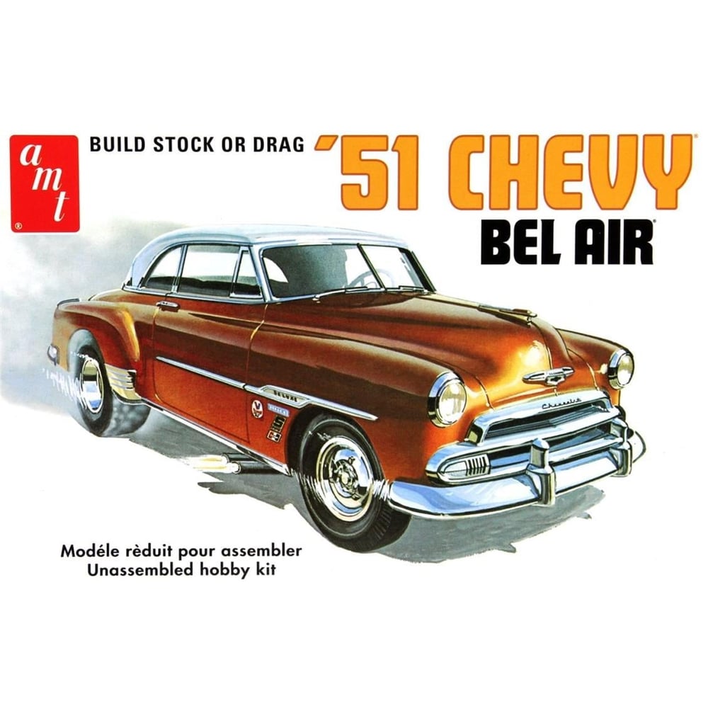 AMT 862 1/25 Ölçek, 1951 Chevy Bel Air Araba, Plastik Model kiti