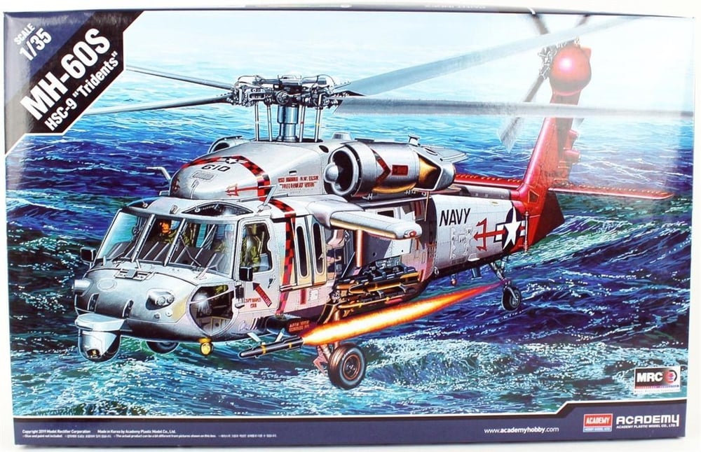 Academy 12120 1/35 Ölçek, MH-60S HSC-9 (Tridents) Helikopter, Plastik Model Kiti