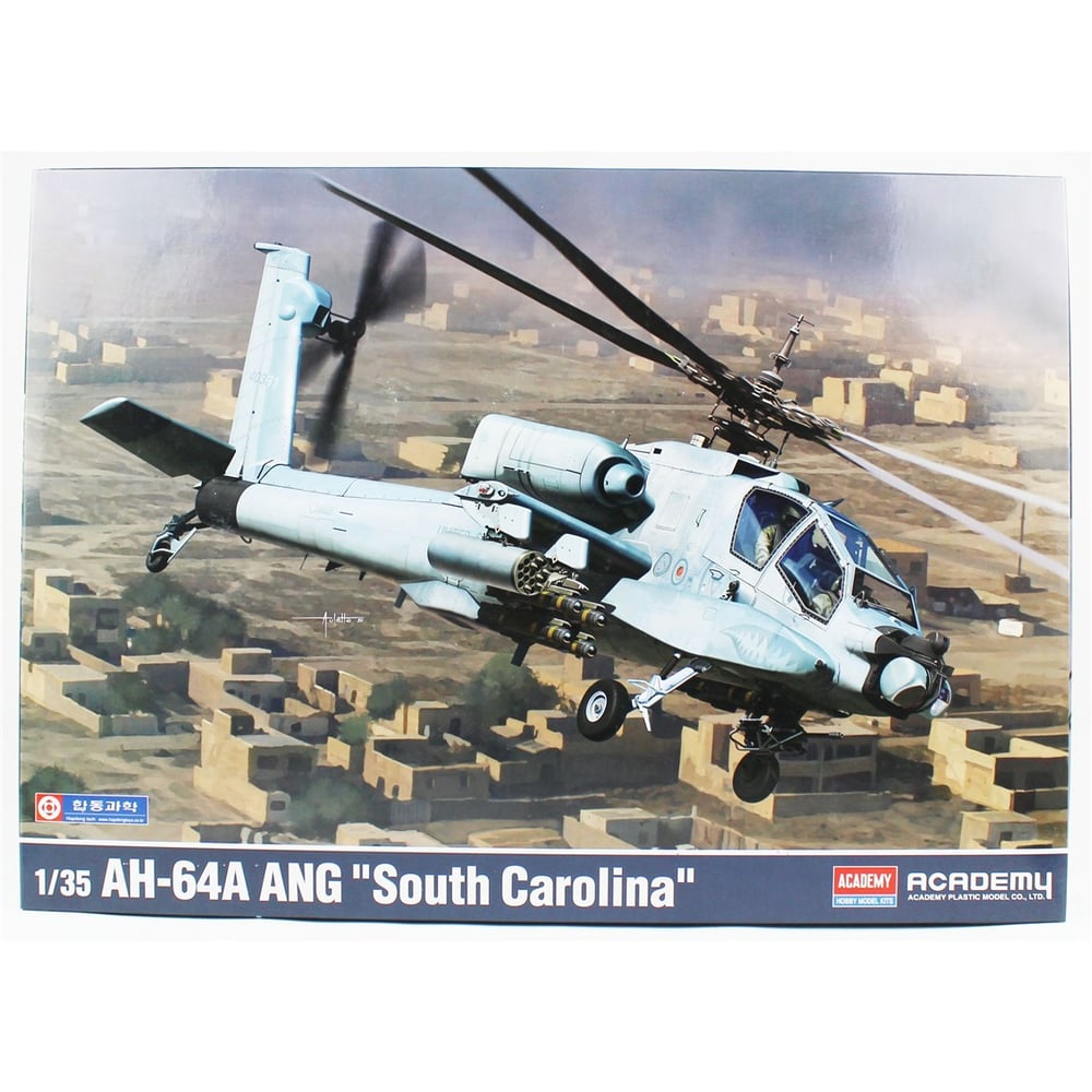 Academy 12129 1/35 AH-64A ANG (South Carolina) Helikopter, Plastik Model Kiti