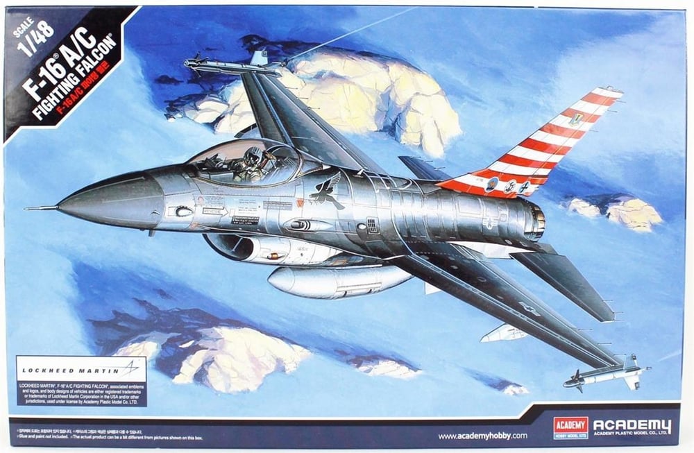 Academy 12259 1/48 Ölçek, F-16A/C Fighting Falcon Savaş Uçağı, Plastik Model Kiti
