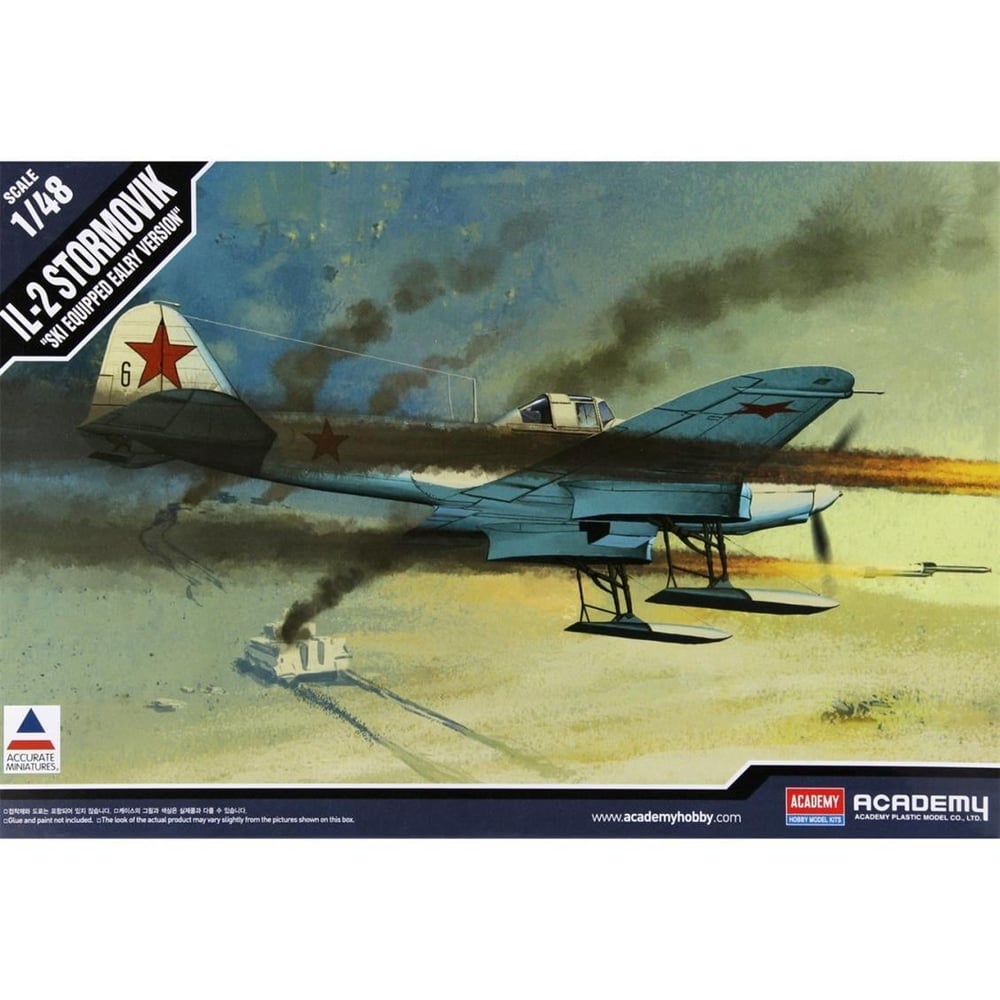 Academy 12286 1/48 Ölçek, IL-2 Stormovik W/SKIS, Plastik Model Kiti