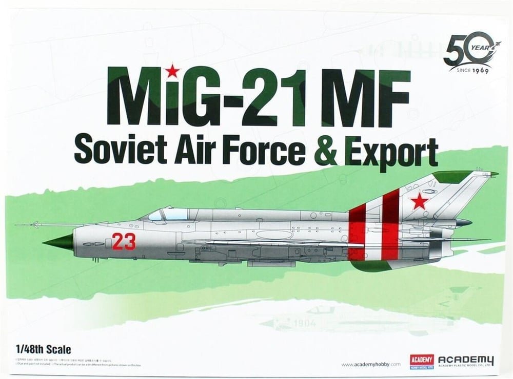 Academy 12311 1/48 Ölçek, Sovyet Hava Kuvvetleri MİG-21 Savaş Uçağı, Plastik Model Kiti