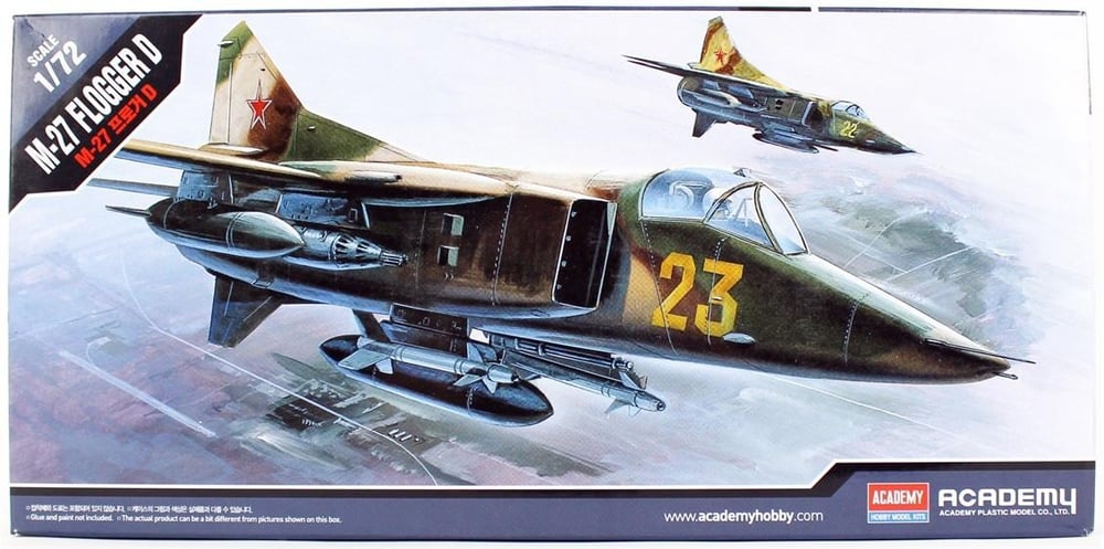 Academy 12455 1/72 Ölçek, MIG-27 Flogger Savaş Uçağı, Plastik Model Kiti