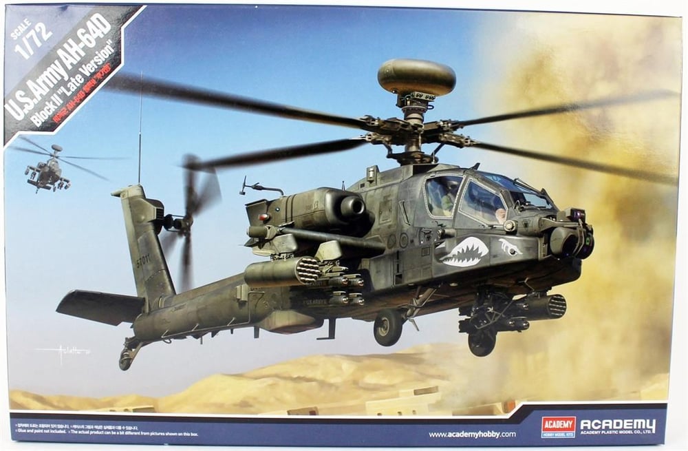 Academy 12551 1/72 Ölçek, ABD Kara Kuvettleri AH-64D Blok II Geç Dönem Helikopter, Plastik Model Kiti