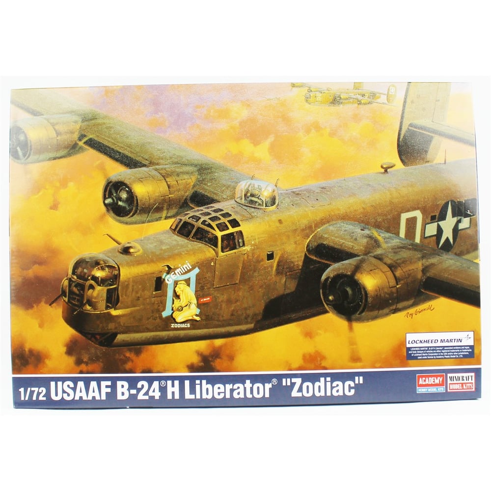 Academy 12584 1/72 USAAF B-24H Liberator (Zodiac), Bonbardıman Deniz Uçağı, Plastik Model Kiti