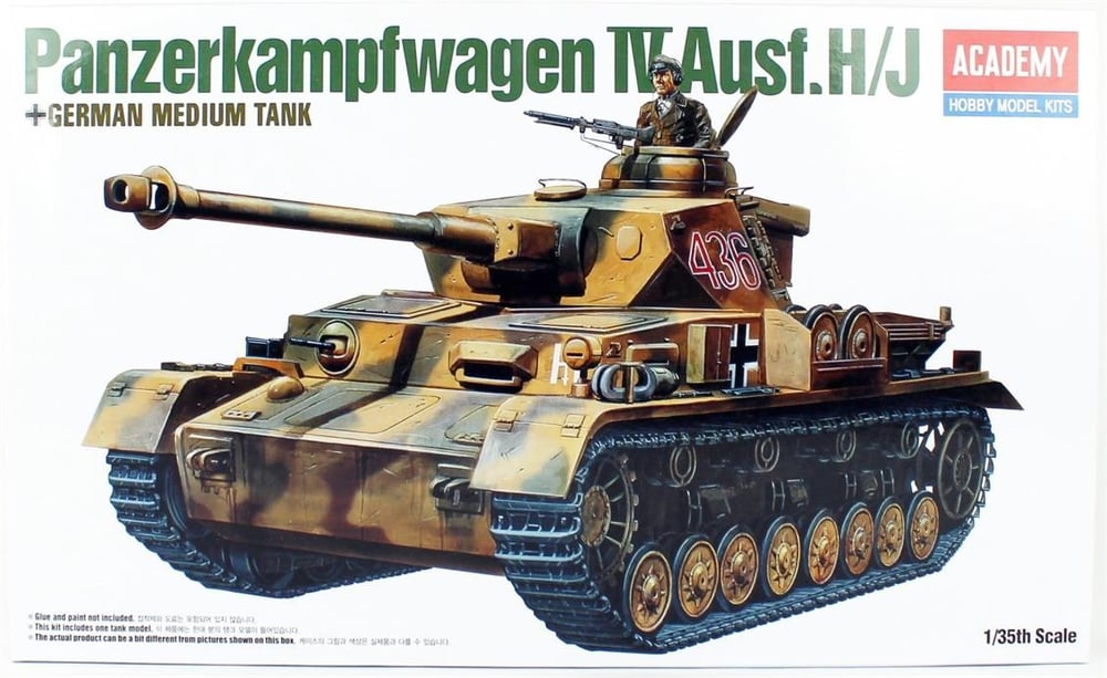 Academy 13234 1/35 Ölçek, Alman Orta Tankı Panzer IV (Versiyon H), Plastik Model Kiti
