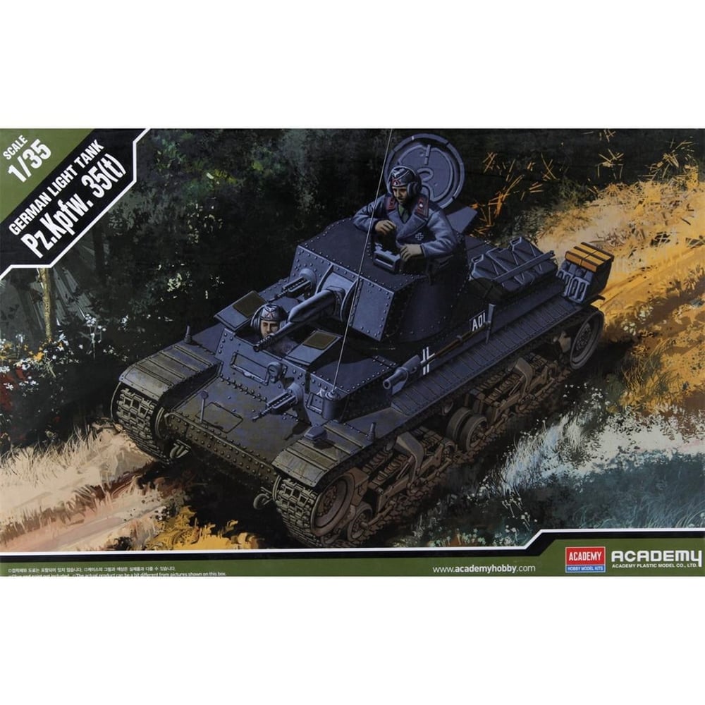 Academy 13280 1/35 Ölçek, Pz.Kpfw. 35 ton Alman Hafif Tankı, Plastik Model Kiti