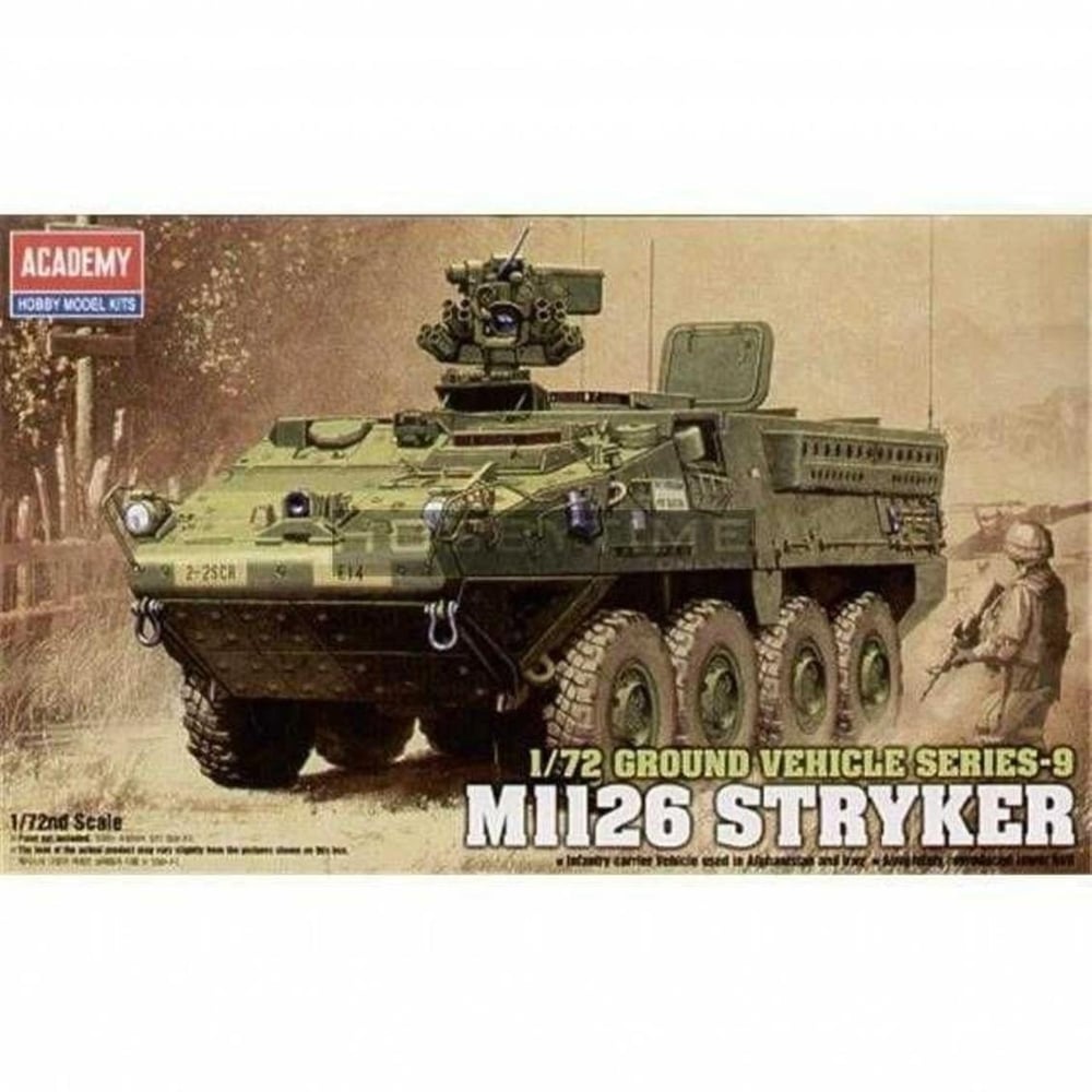 Academy 13411 1/72 Ölçek, Amerikan Zırhlı Personel Taşıyıcı M1126 Stryker, Plastik Model Kiti