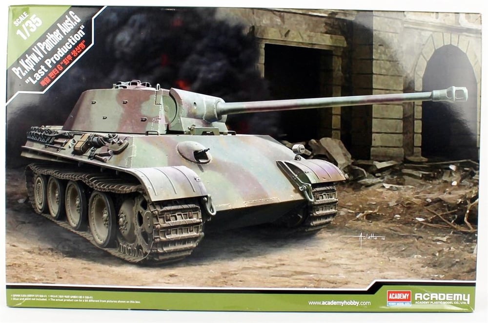 Academy 13523 1/35 Ölçek, Panther Alman Orta Tankı (Versiyon G Son Üretim), Plastik Model Kiti