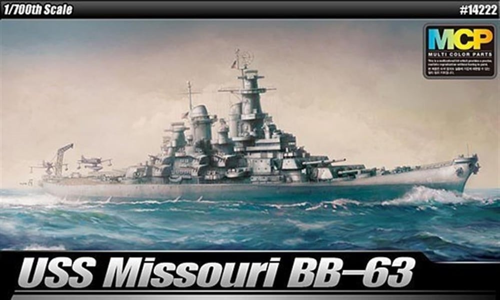 Academy 14223 1/700 Ölçek, USS Missouri BB 63 (Modeler's Edition) Savaş Gemisi, Plastik Model Kiti