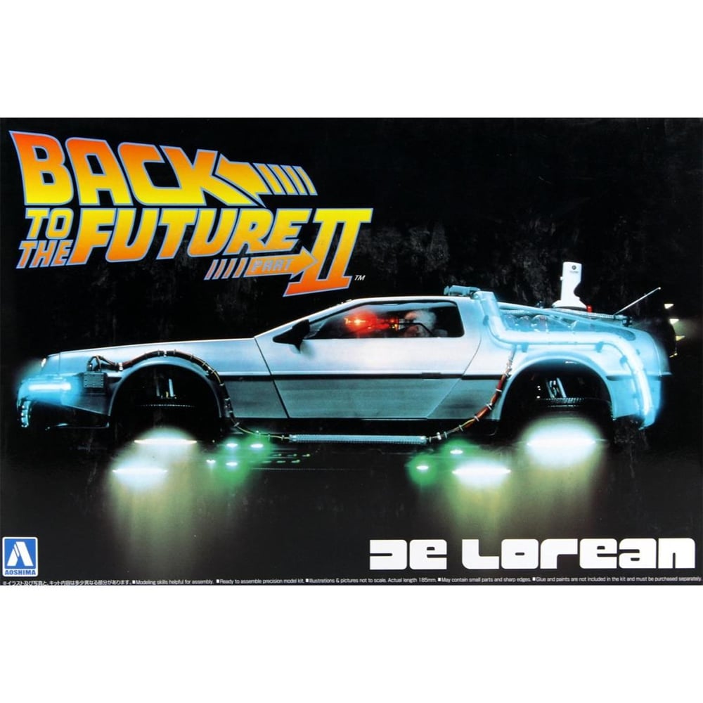 Aoshima 01186 1/24 Ölçek, Back To The Future Derolean From Part I, Plastik Model kiti