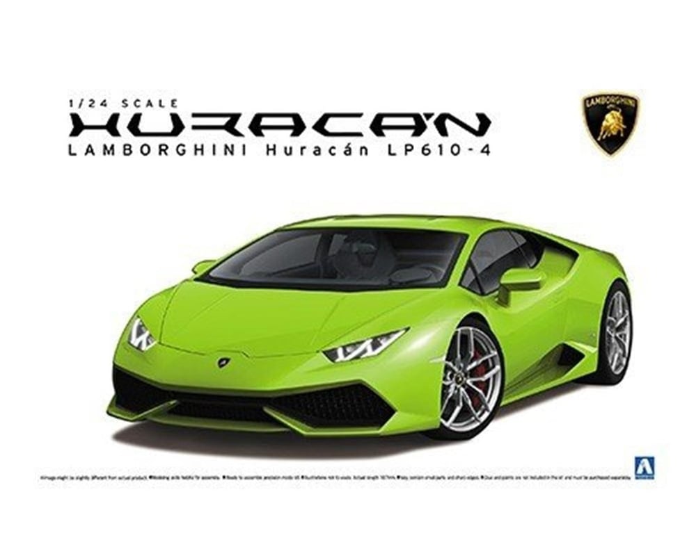 Aoshima 01382 1/24 Ölçek, Lamborghini Huracan Lp610-4 Overseas Ed, Plastik Model kiti