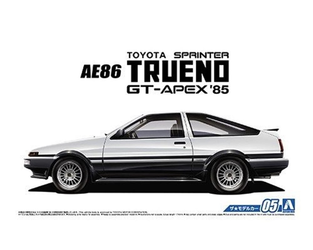 Aoshima 05156 1/24 Ölçek, Toyota Ae86 Sprinter Trueno Gt-Apex 85, Plastik Model kiti