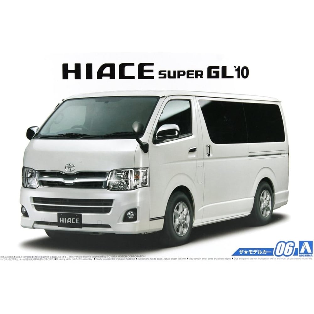 Aoshima 05157 1/24 Ölçek, Toyota Trh200V Hiace Super Gl10, Plastik Model kiti